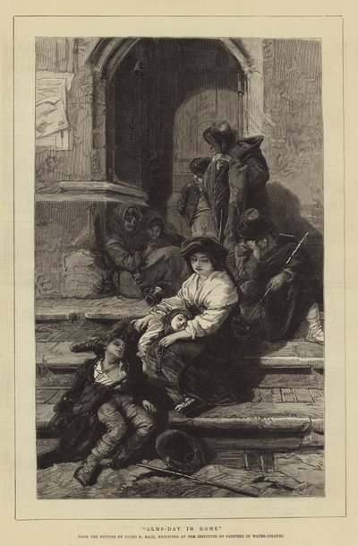 Alms-Day in Rome by Guido Bach